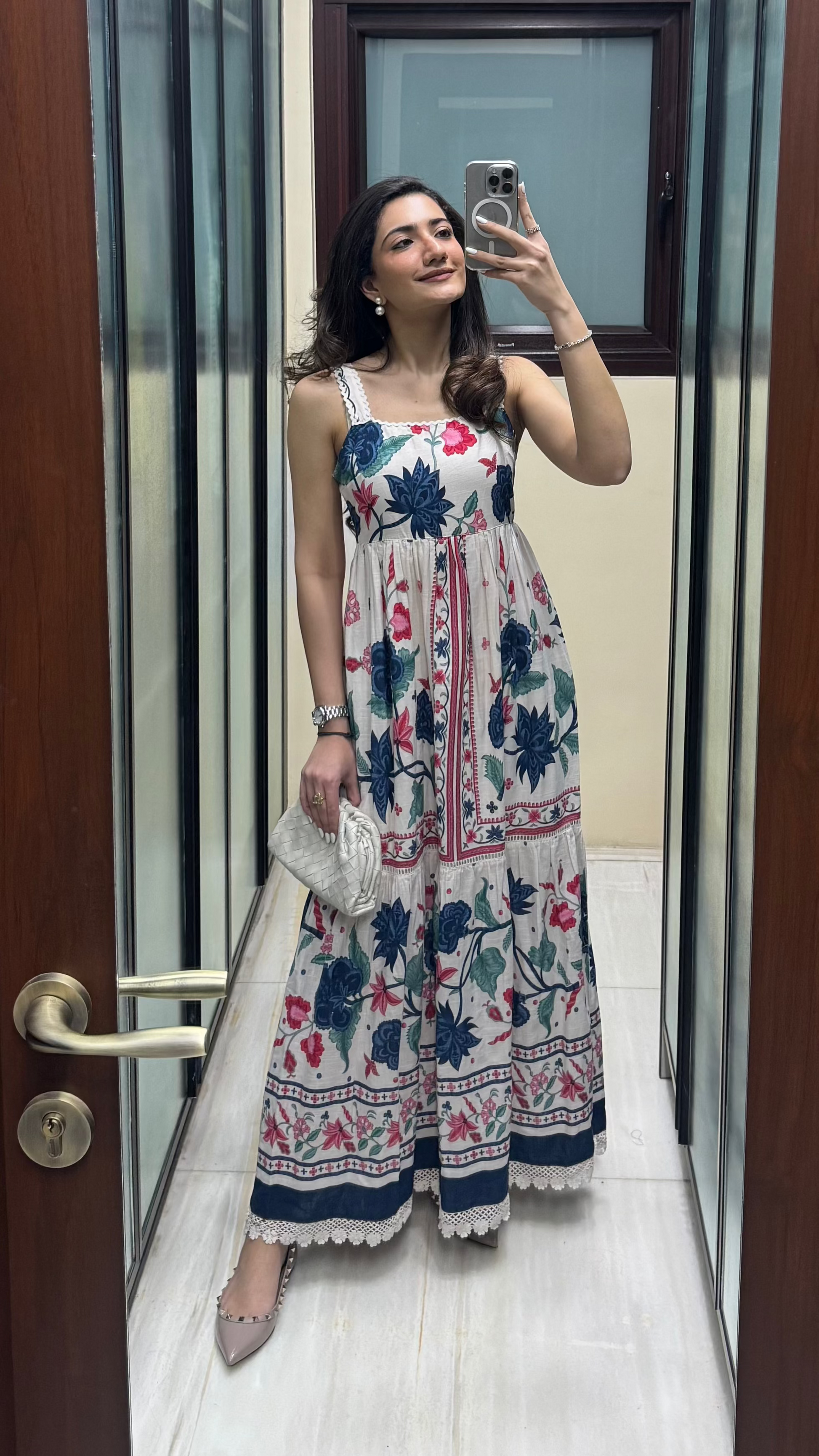 Tushita Mehta in Kaitlyn Printed Maxi | Style Island at Broadway