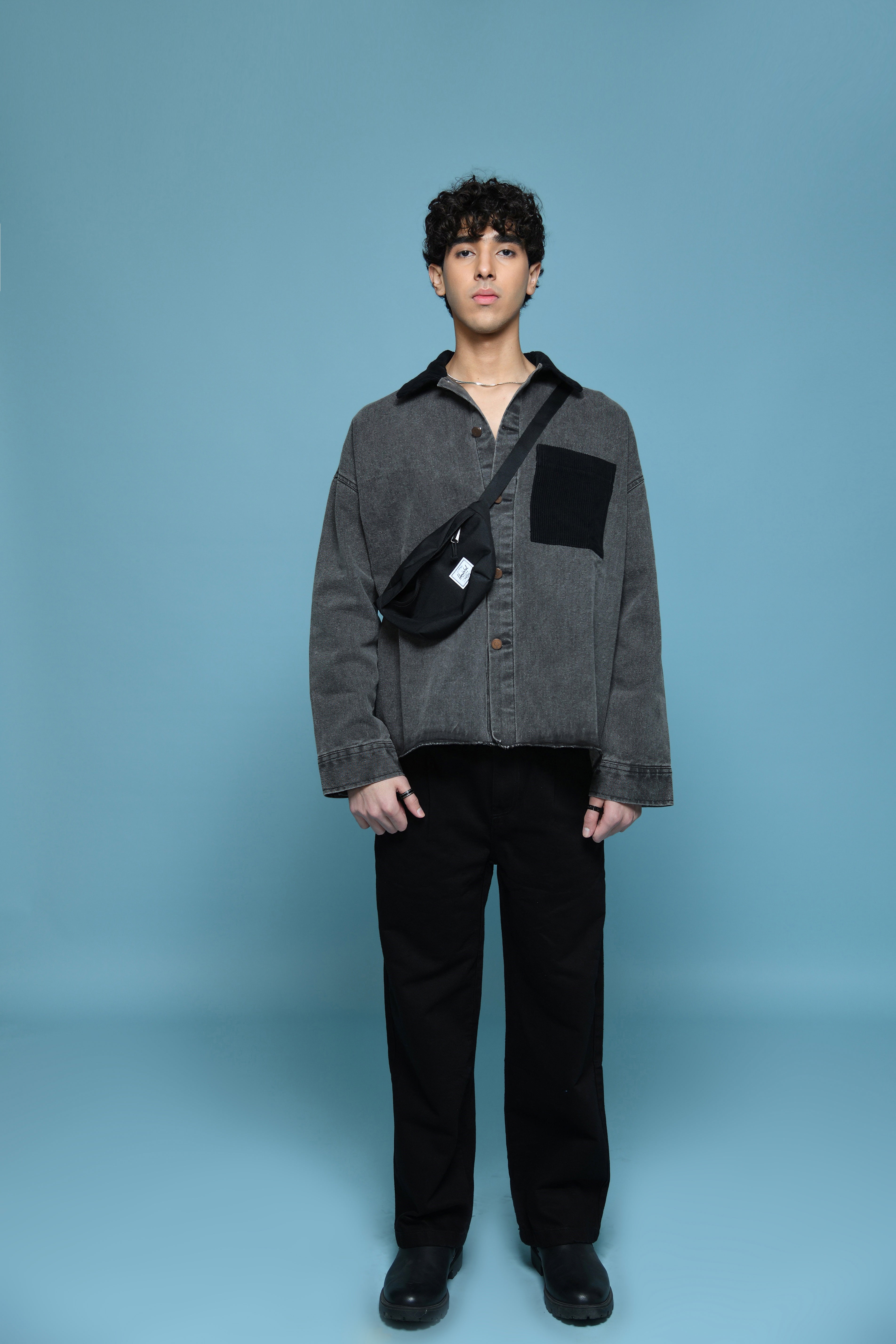 THE RWDY DENIM OVERSHIRT | SUNFADE BLACK | RWDY at Broadway