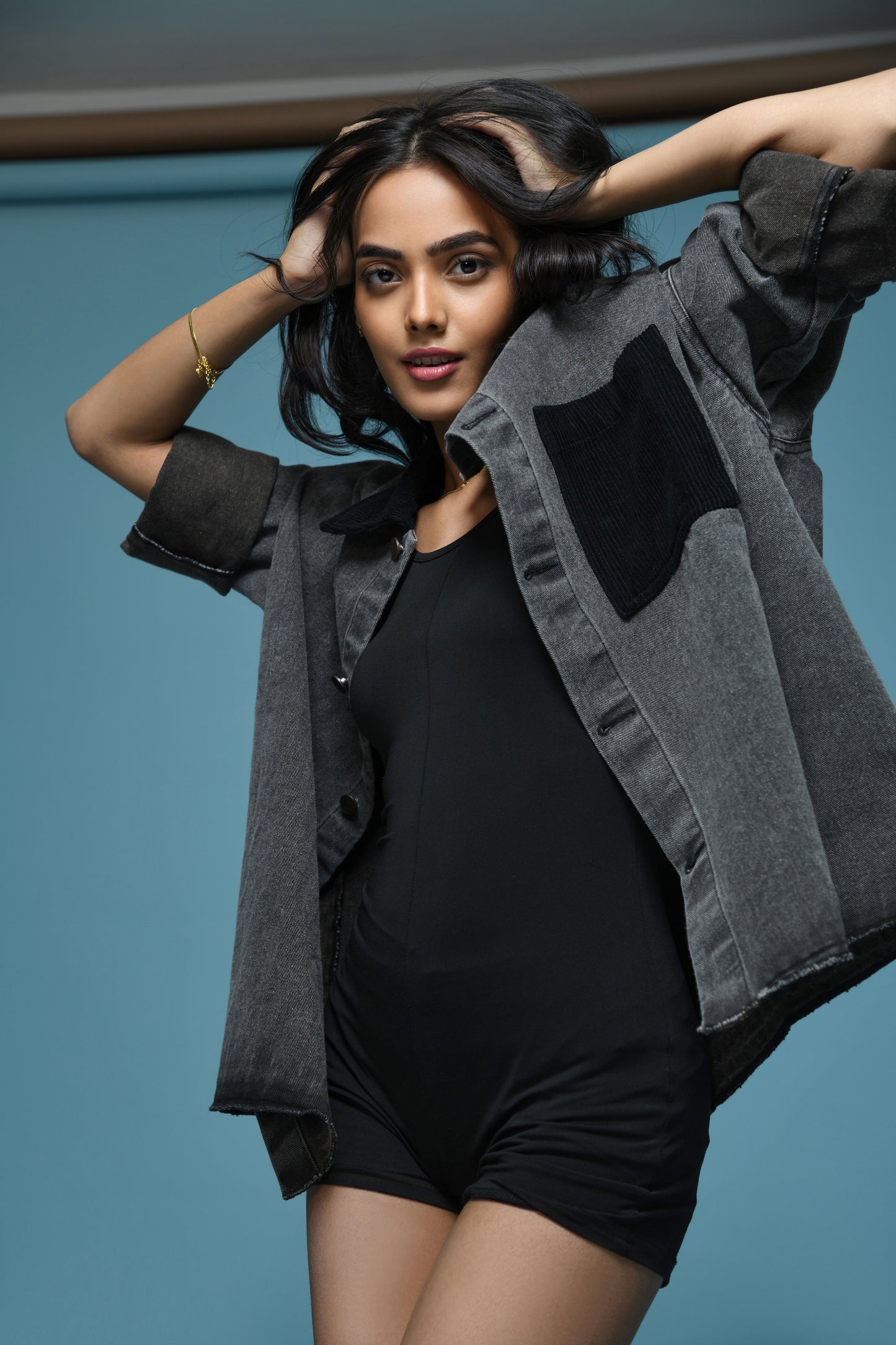 THE RWDY DENIM OVERSHIRT | SUNFADE BLACK | RWDY at Broadway