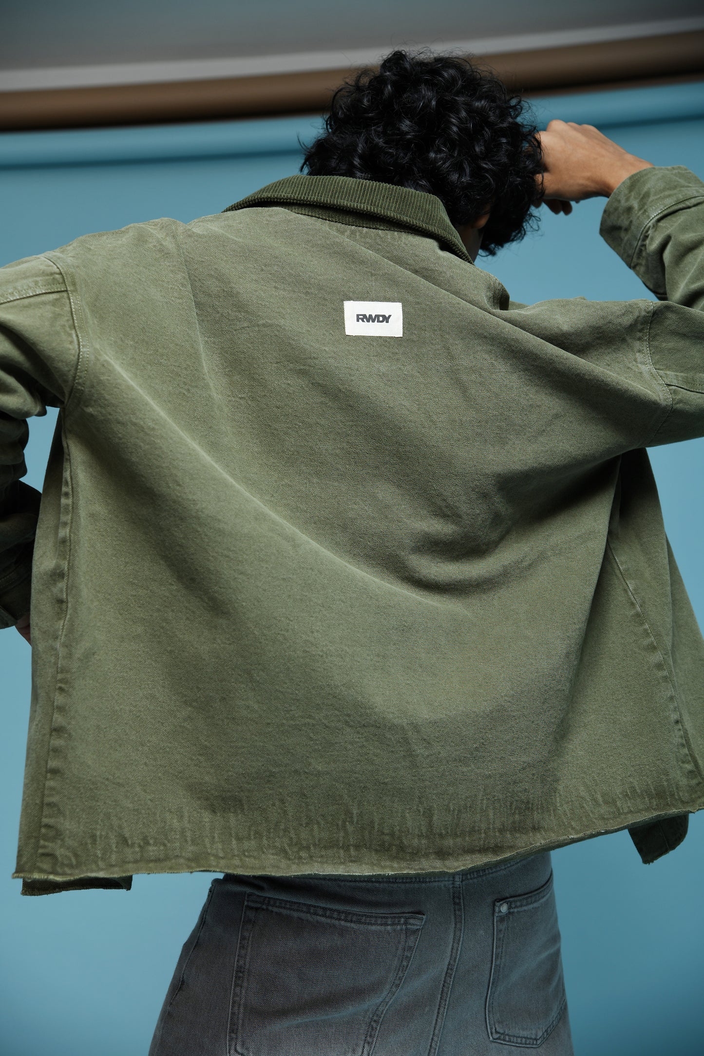The Rwdy Denim Overshirt_OliveGreen | RWDY at Broadway