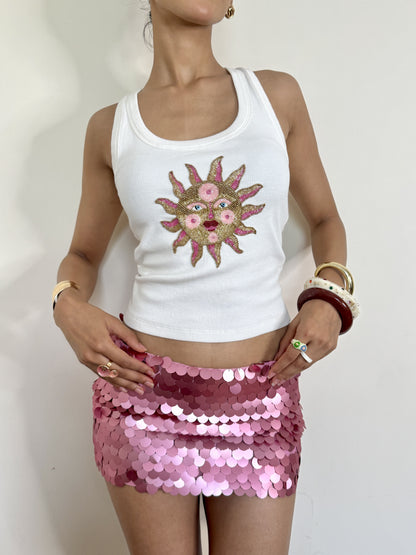Sun Beaded Tank Top | The Clothing Factory at Broadway