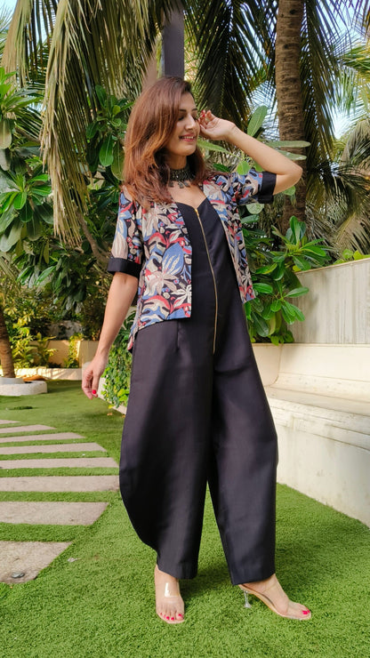 Urban Achkan Abstract Black Blue