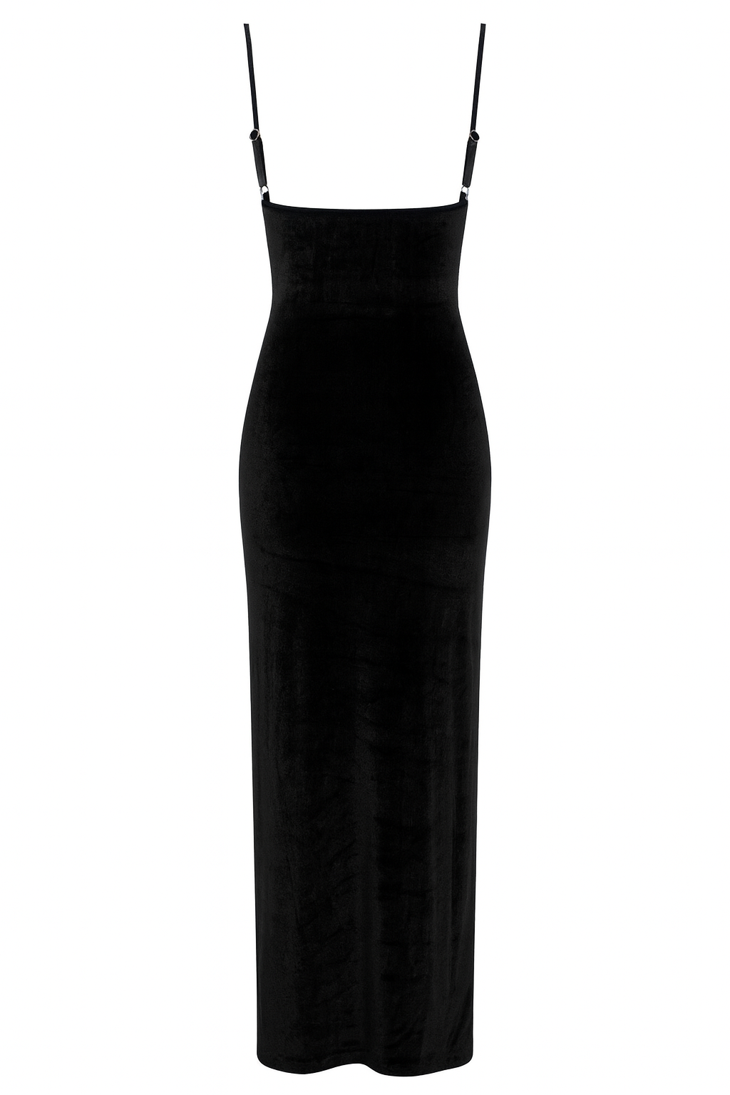 Black Velvet Cowl Neck Dress