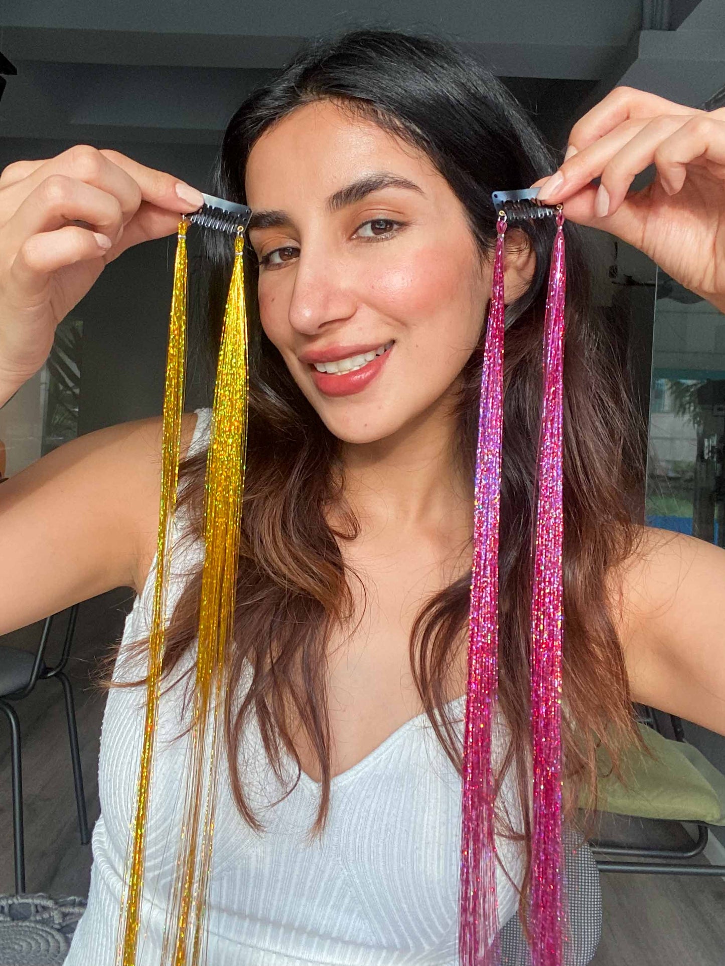 Party mix - Clip in Tinsels #Strandout Set of 2