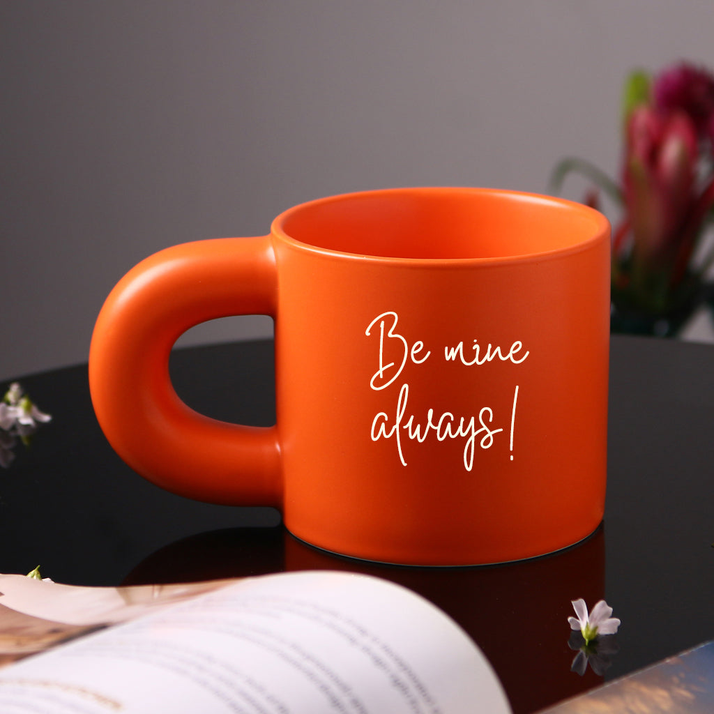 Chubby Ceramic Coffee Mug - Orange
