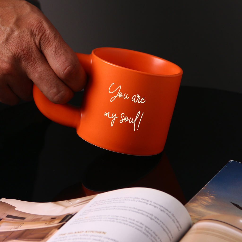 Chubby Ceramic Coffee Mug - Orange