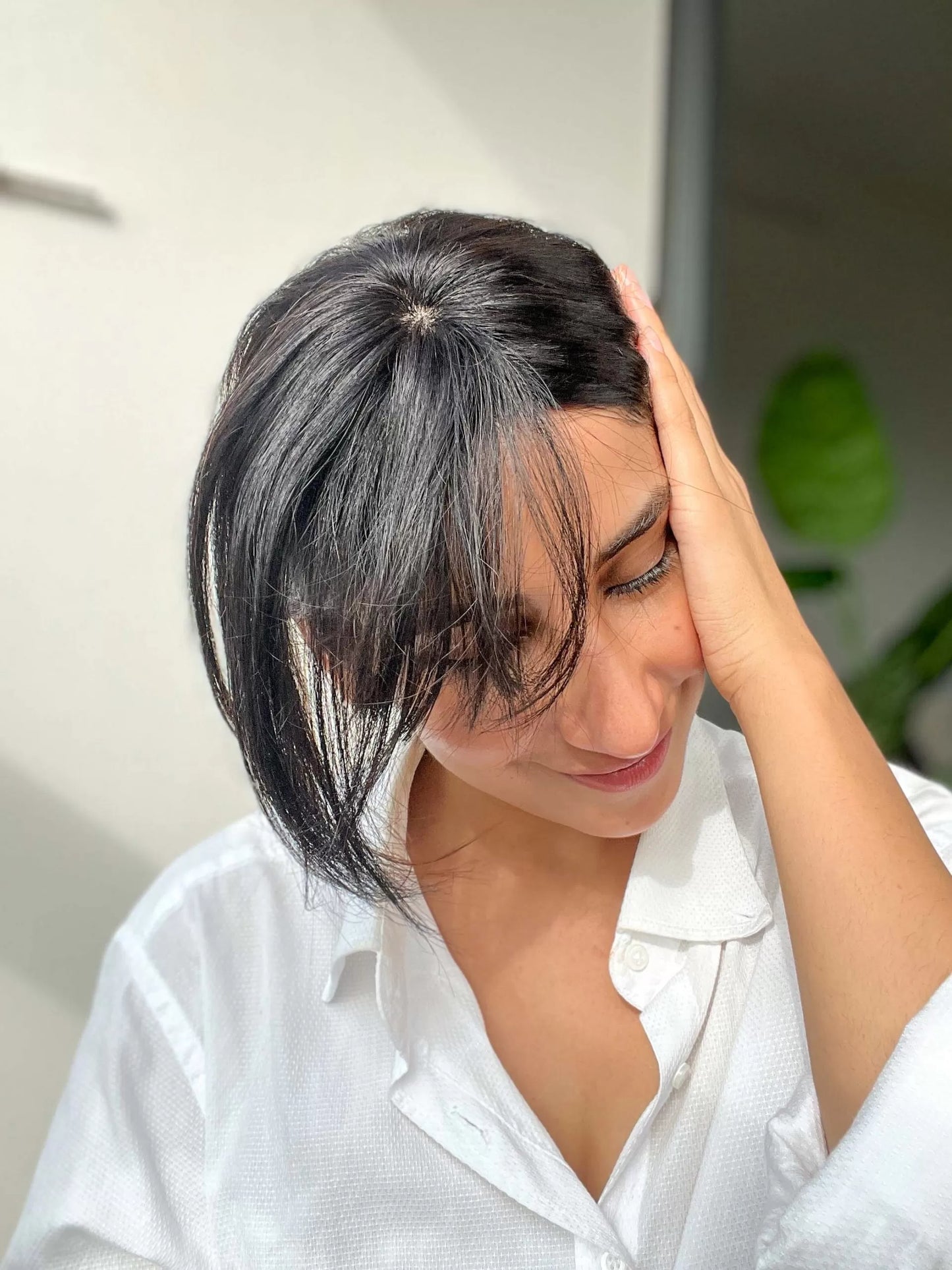 Tiny Topper with Bangs | Hair Topper | Nish Hair