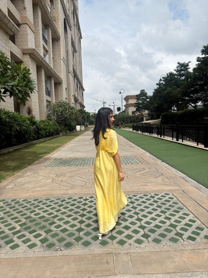 Butter Yellow Drape Dress | Ewoke at Broadway