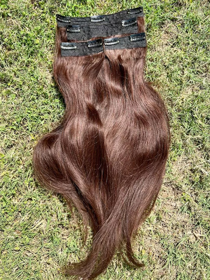 Light Brown – Clip in Hair Extensions – Nish Hair