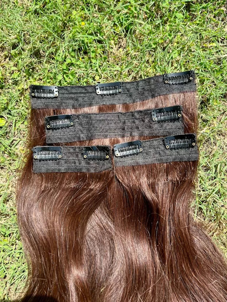 Light Brown – Clip in Hair Extensions – Nish Hair
