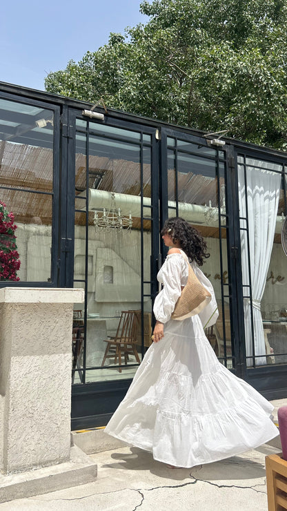 White Off-Shoulder Crop Top