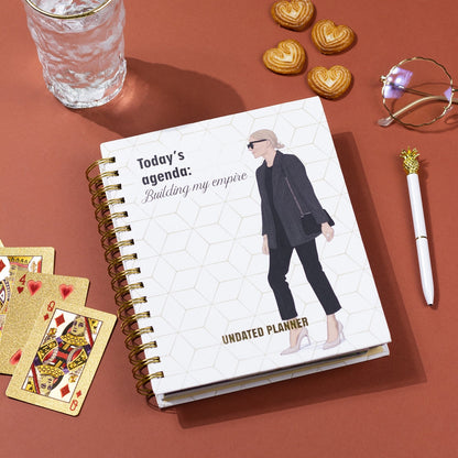 Undated Yearly Planner - Building My Empire + Ultimate Sticker Book
