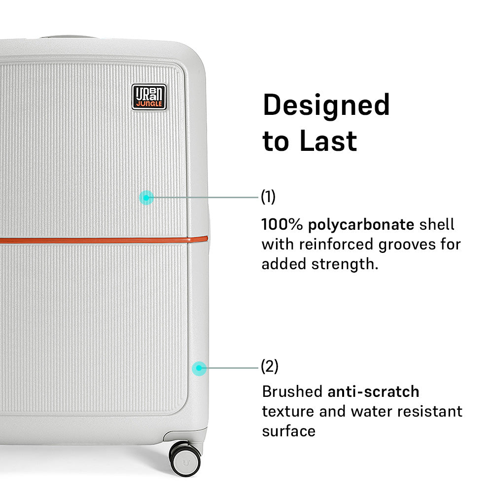 Caliber Large Hard Luggage -Cloud Grey-Large | Urban Jungle at Broadway