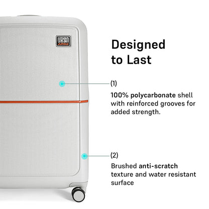 Caliber Large Hard Luggage -Cloud Grey-Large | Urban Jungle at Broadway