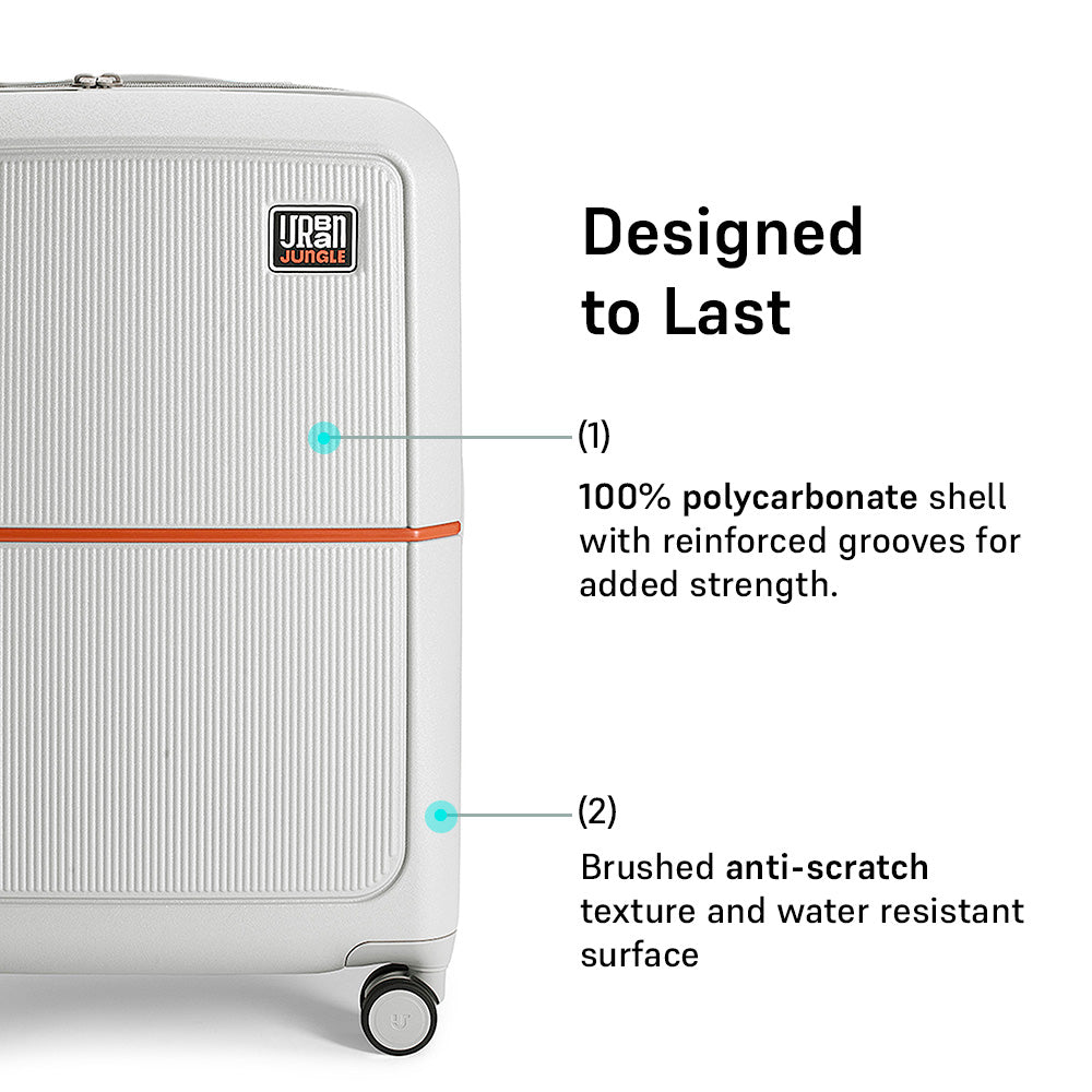 Caliber Medium Hard Luggage -Cloud Grey -Medium | Urban Jungle at Broadway