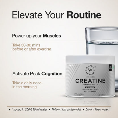 Pure Micronized Creatine Powder Monohydrate + Hcl- Unflavoured 100G