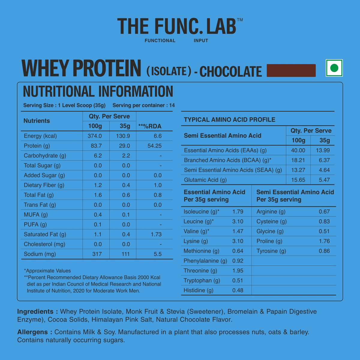 Whey Protein Isolate - Chocolate