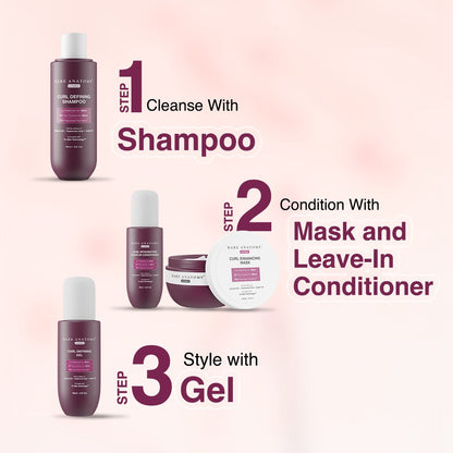 Curl Defining Shampoo with 2X Frizz Control for Men & Women - 250 ml | Pack of 3