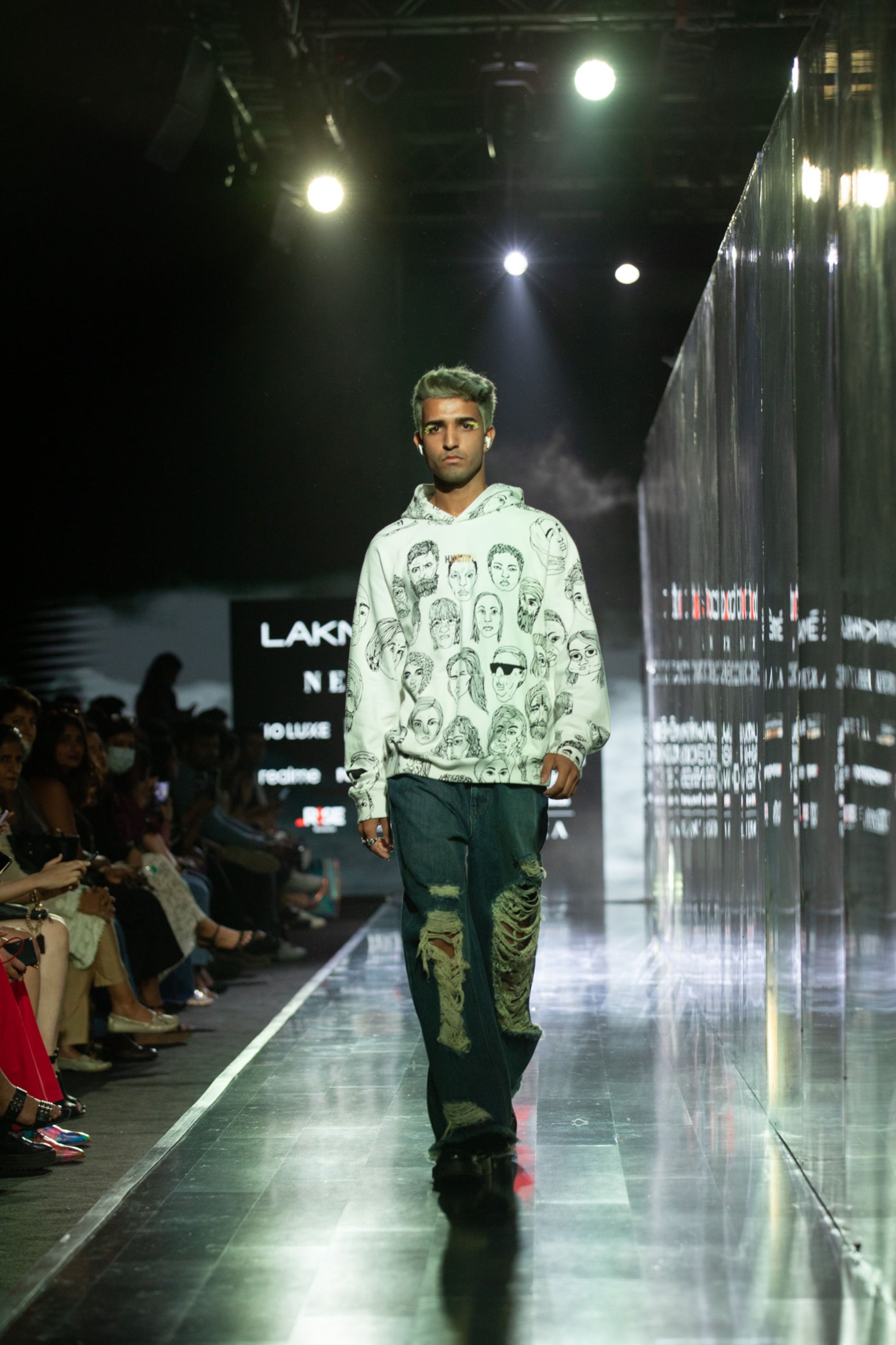 Indigo Distressed Jeans | Huemn at Broadway