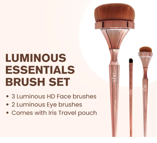 Luminous Essential Brush Set | Iris Cosmetics at Broadway