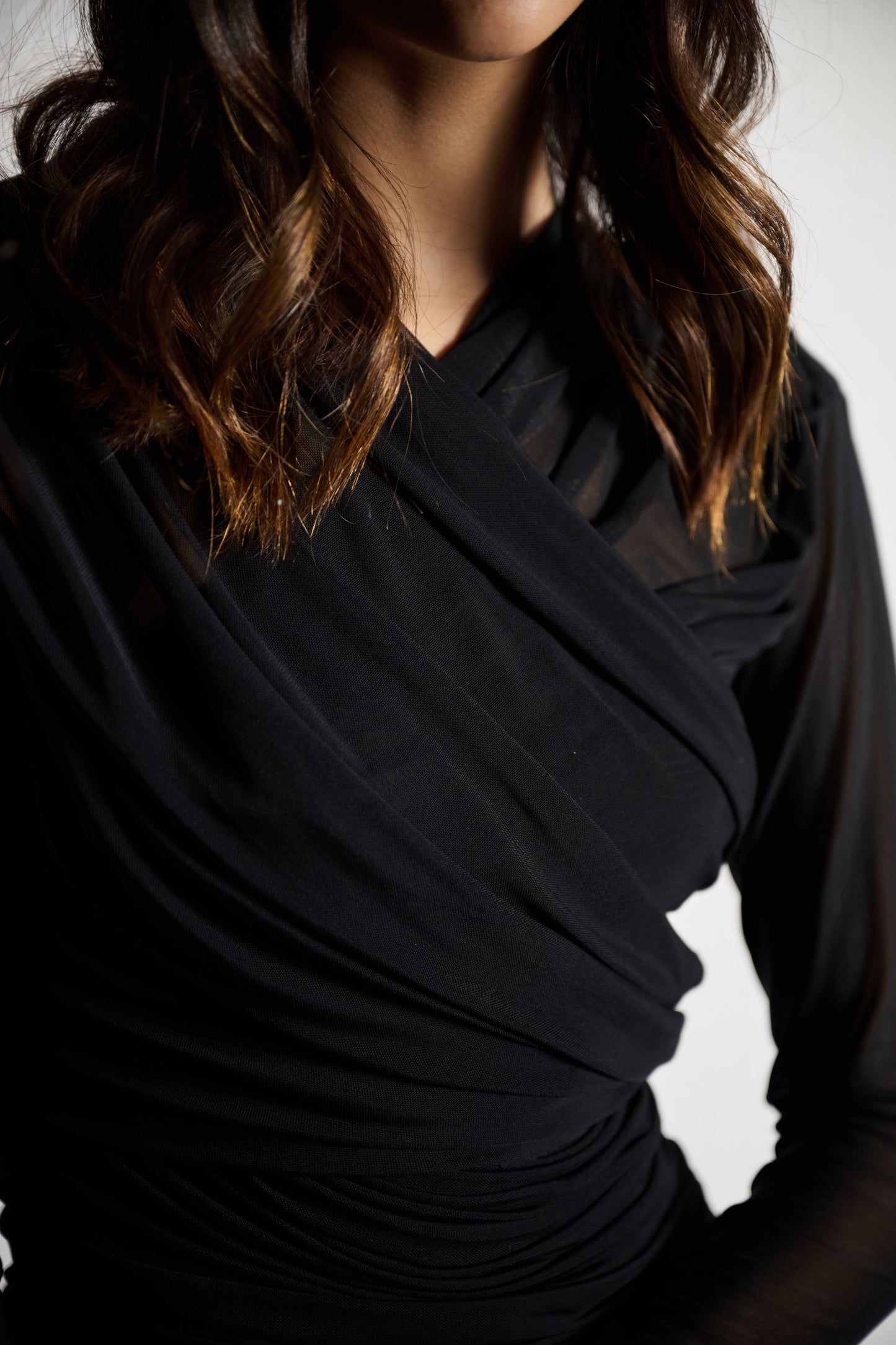 Sheer Gathered Top