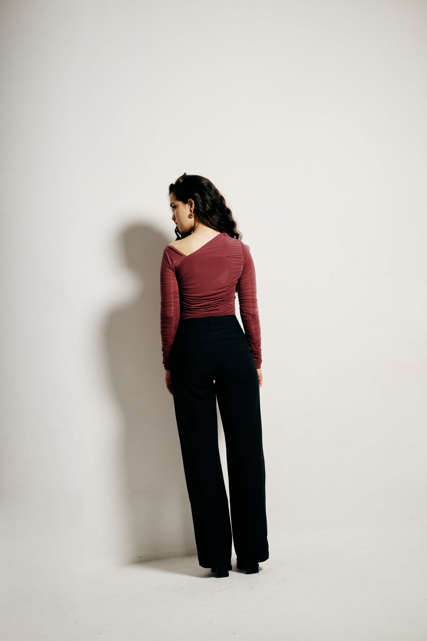 One-shoulder Drape top