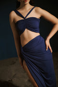 Draped Top - Navy