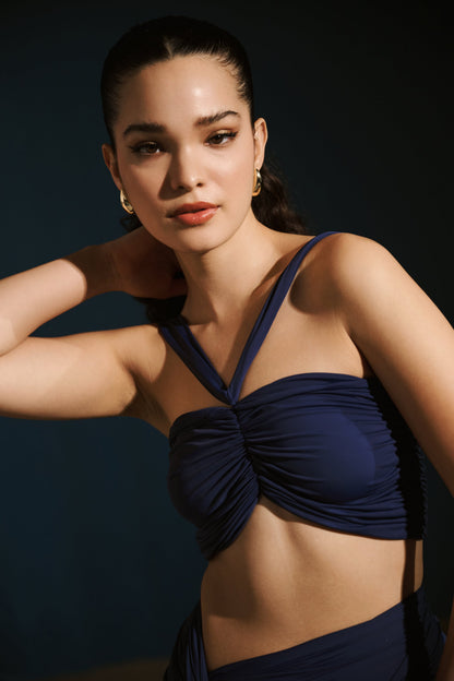 Draped Top - Navy