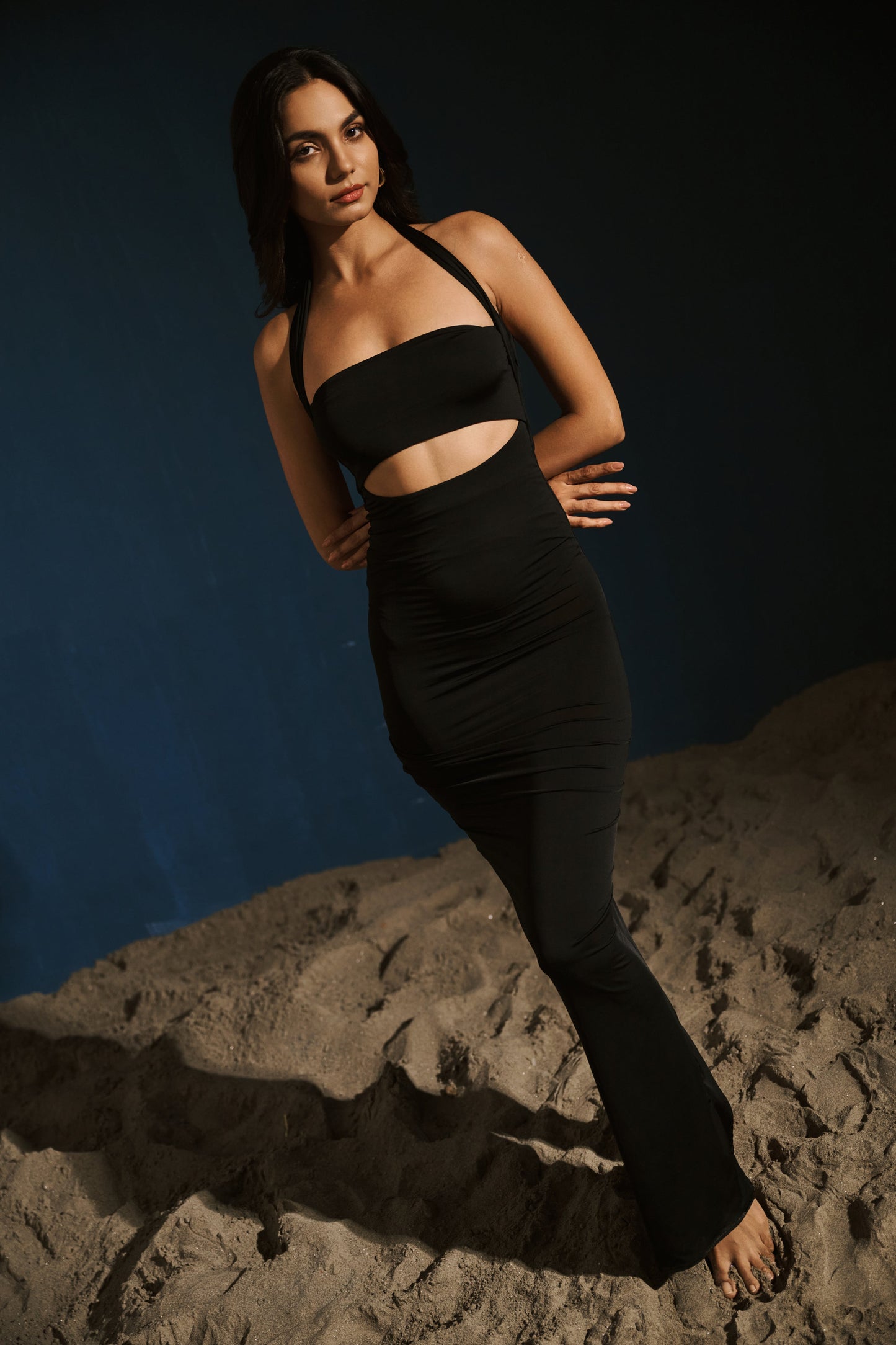 The Halter Dress- Black