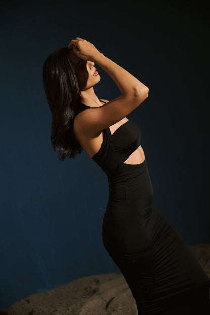 The Halter Dress- Black