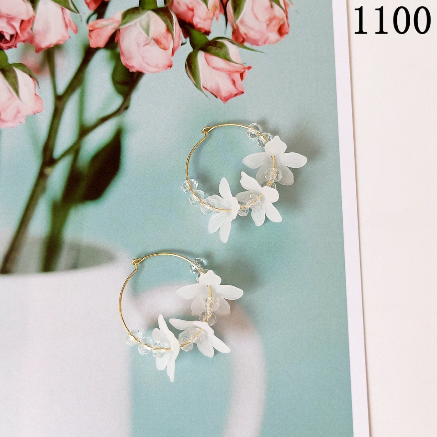 just-lil-things-pin-earrings-white-jlt10077 | Just Lil Things at Broadway