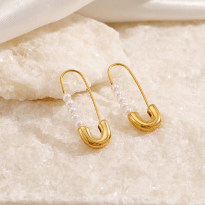 Safety Pin Earrings JLT12554 | Just Lil Things at Broadway