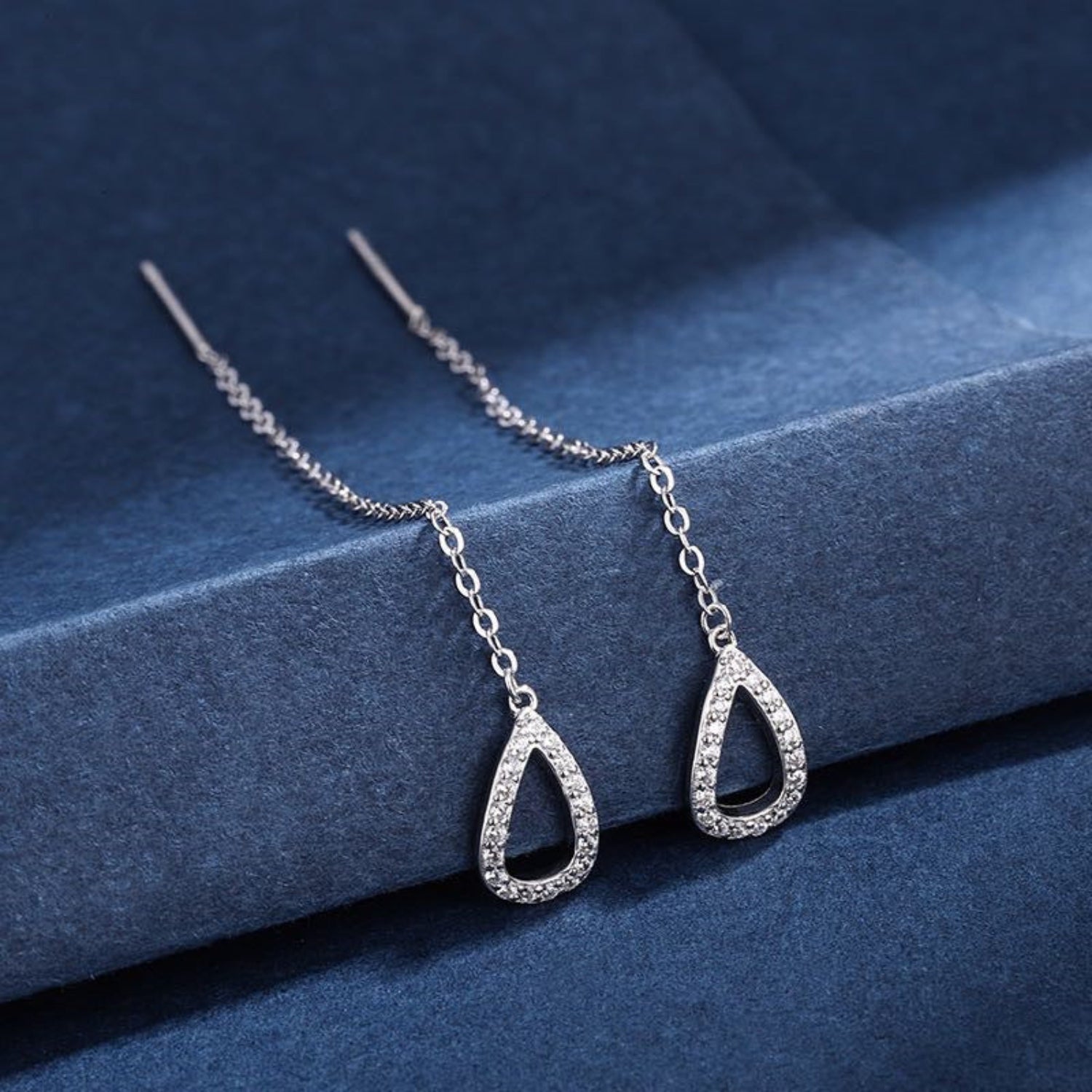 Needle Tassel Silver Drop Earrings JLT12849 | Just Lil Things at Broadway