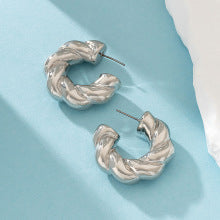 Twisted Rope Hoop Earrings JLT13049 | Just Lil Things at Broadway