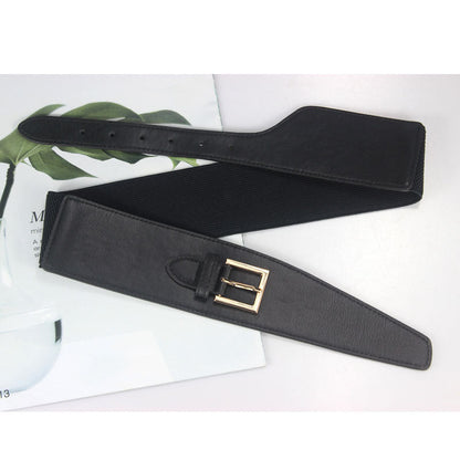 dress versatile accessories fashionable simple coat elastic black belt JLTHB0262