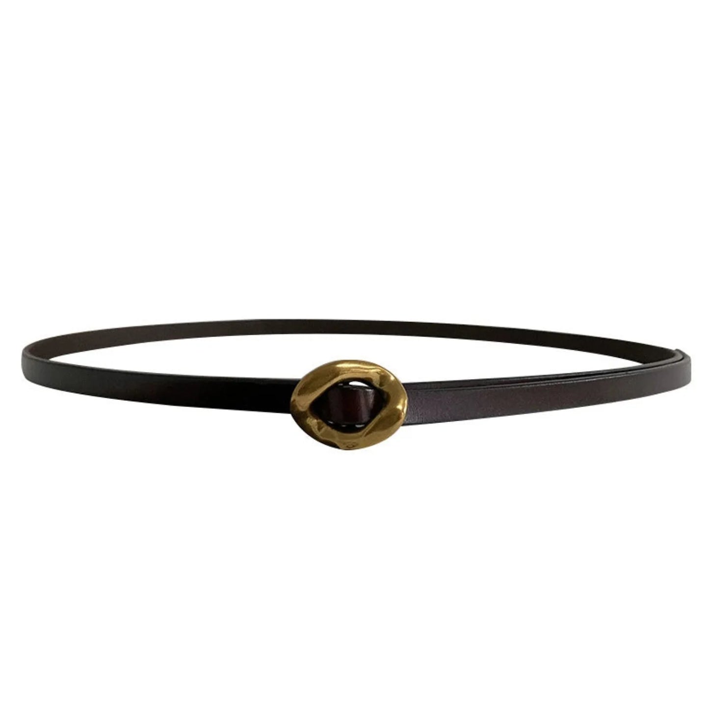 Brown Skinny Belt Organic Buckle JLTHB0284