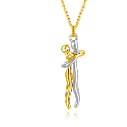 Romantic Hugging Figures Pendant Necklace JLTN1332 | Just Lil Things at Broadway