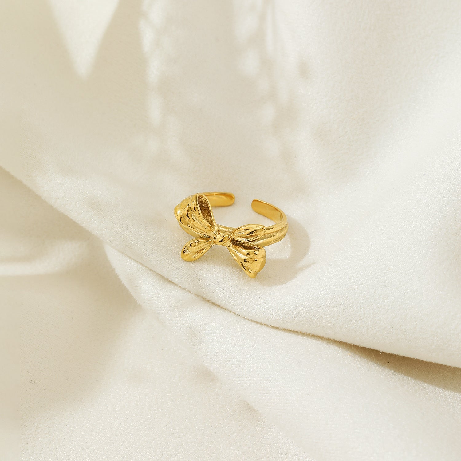 Delicate Bow Motif Adjustable Ring JLTR0482 | Just Lil Things at Broadway