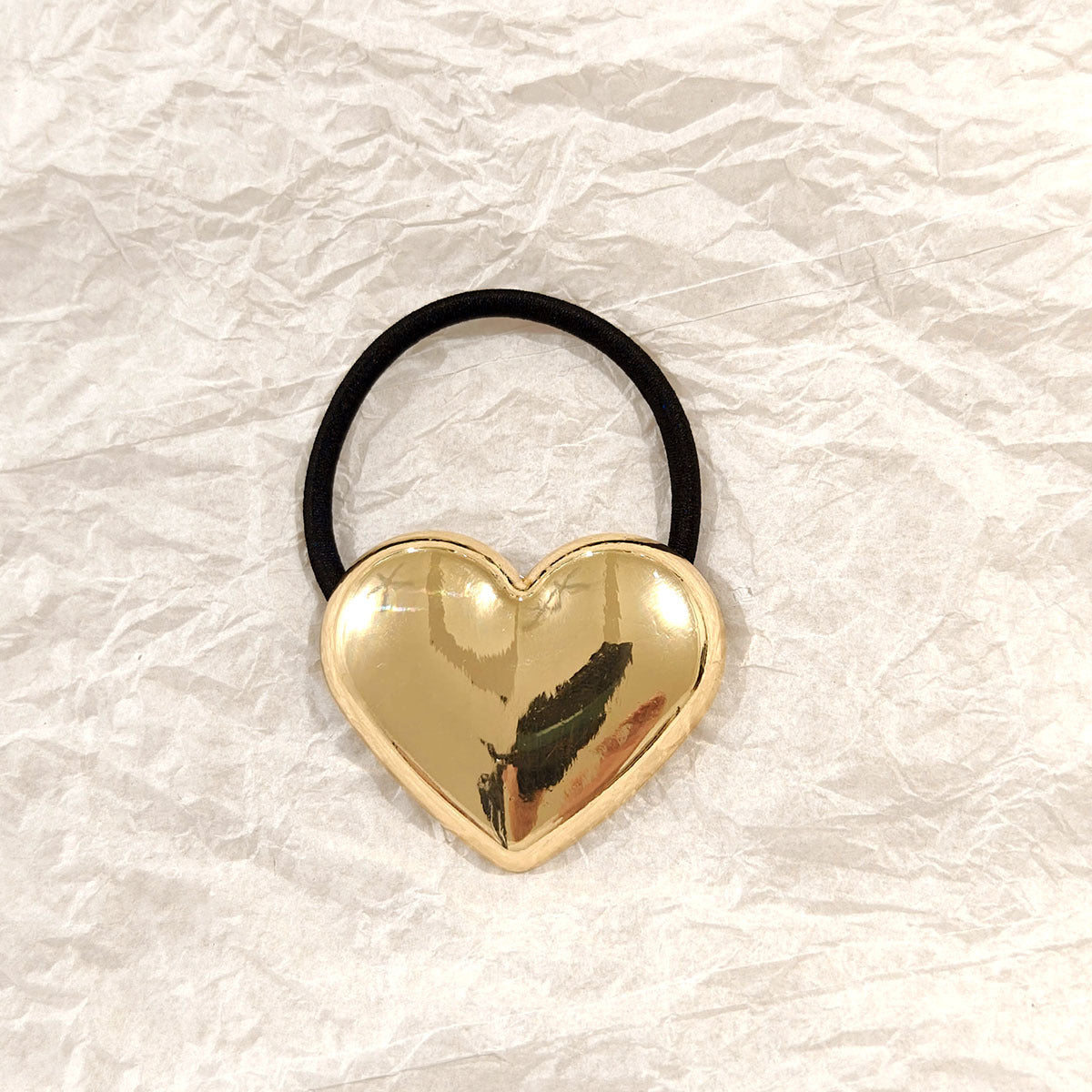 Golden Heart Metal Hair Ties JLTS0528 | Just Lil Things at Broadway