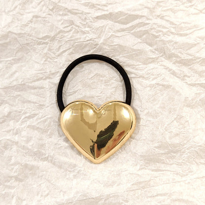 Golden Heart Metal Hair Ties JLTS0528 | Just Lil Things at Broadway