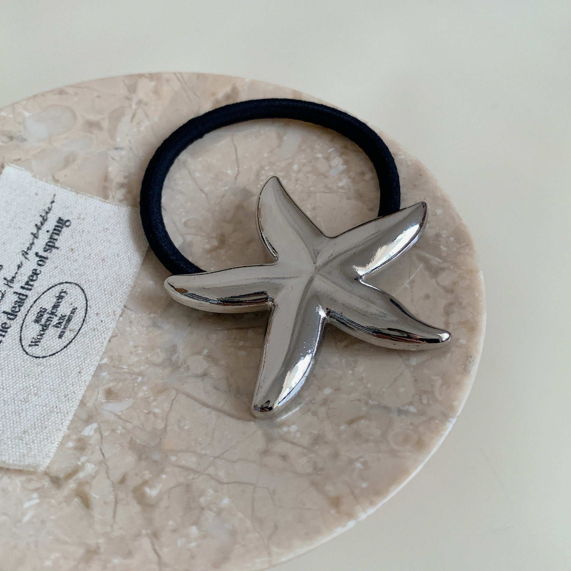 Silver Starfish Metal Hair Tie JLTS0549 | Just Lil Things at Broadway