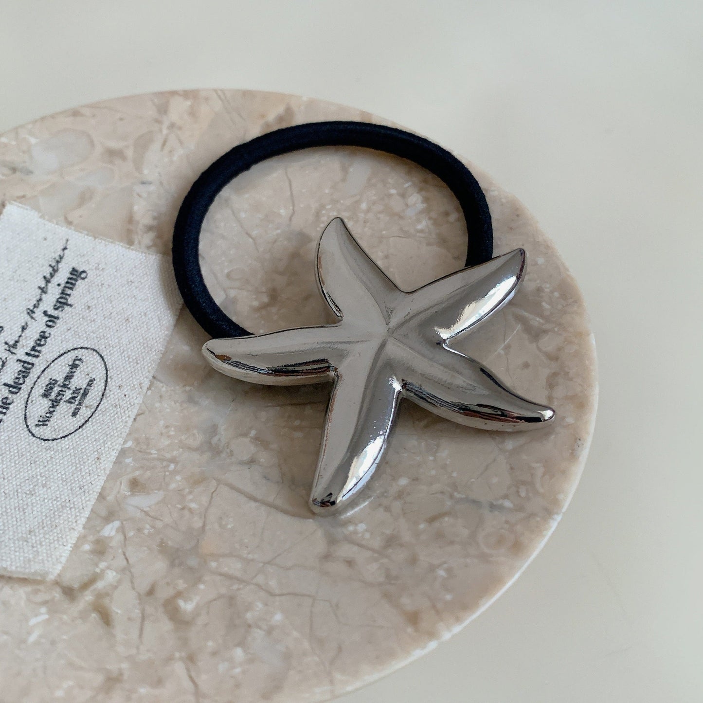 Silver Starfish Metal Hair Tie JLTS0549 | Just Lil Things at Broadway