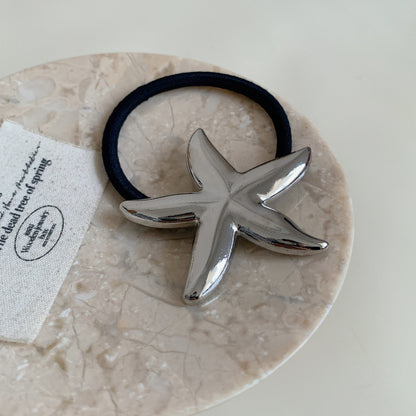 Silver Starfish Metal Hair Tie JLTS0549 | Just Lil Things at Broadway