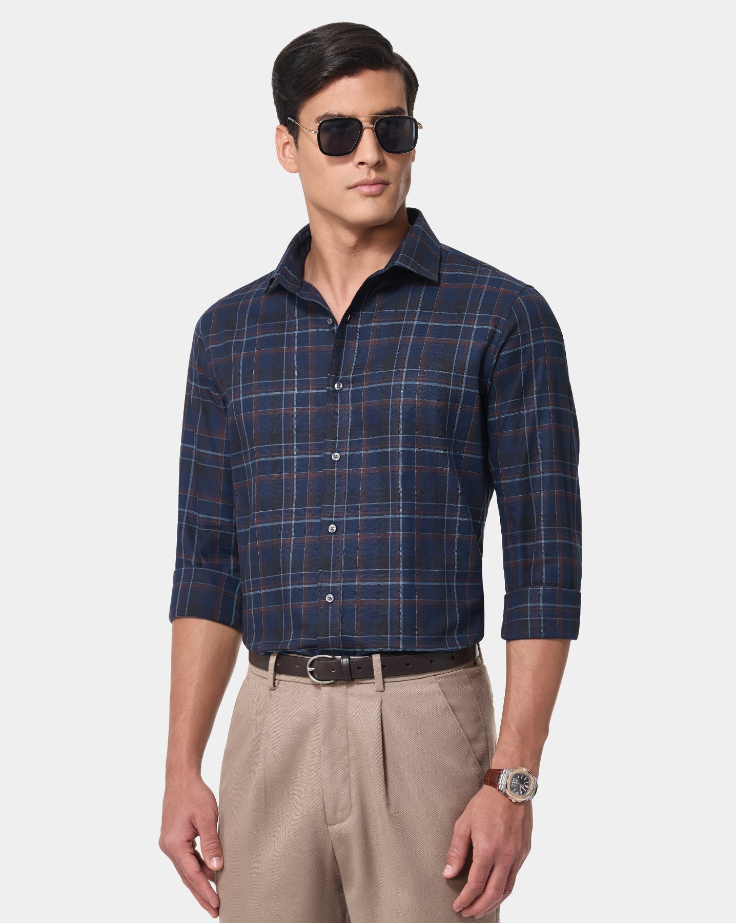 The Crownline Terra Marina Checks Dress Shirt