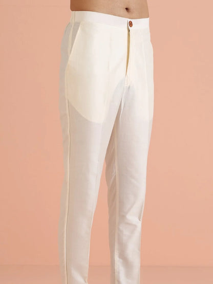 Kisah Men's Off-White Regular Trouser