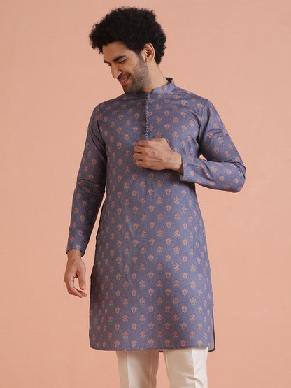 Kisah Men's Mauve Long Kurta