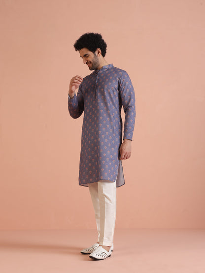 Kisah Men's Mauve Long Kurta