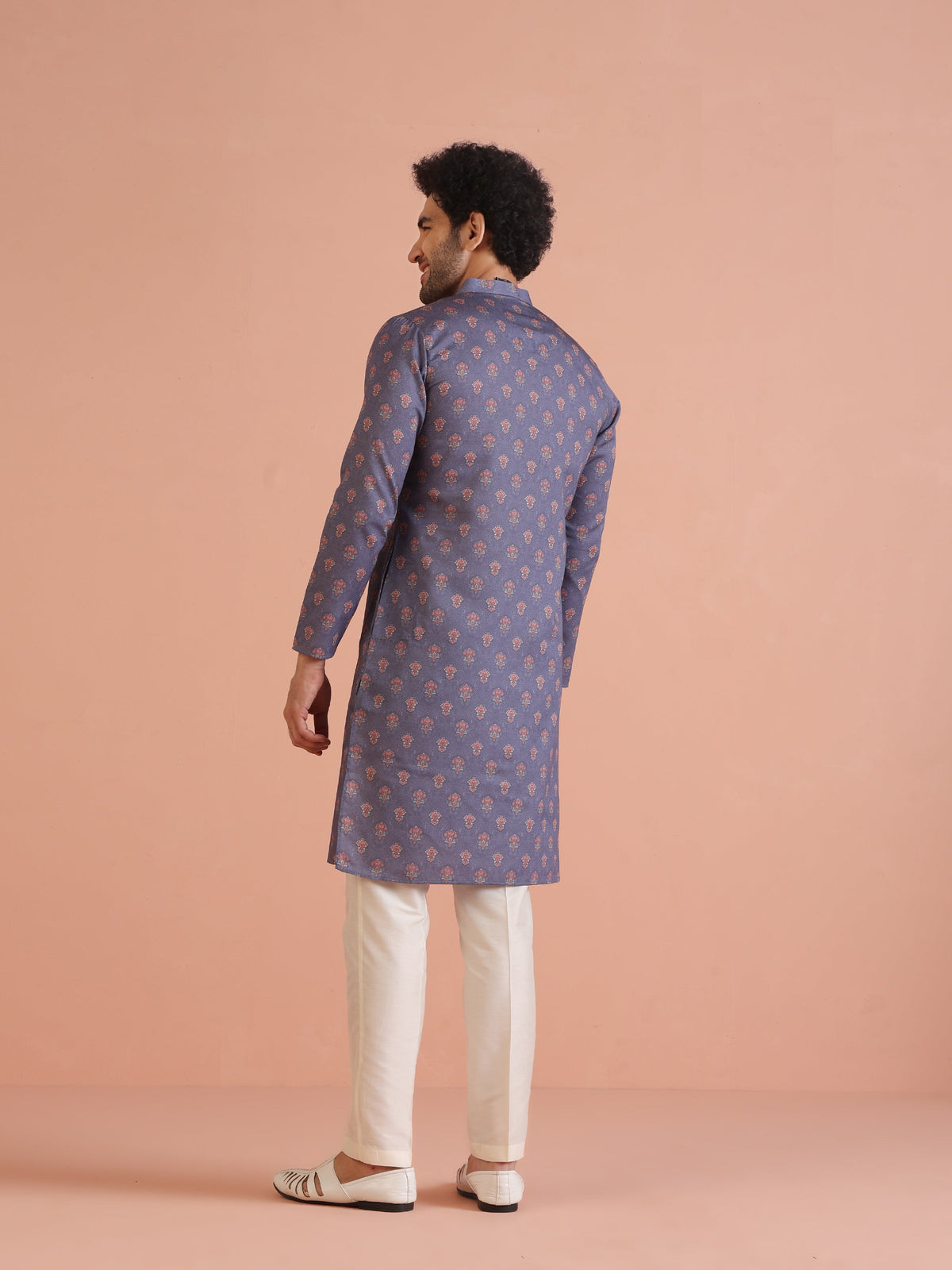 Kisah Men's Mauve Long Kurta
