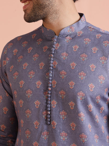 Kisah Men's Mauve Long Kurta