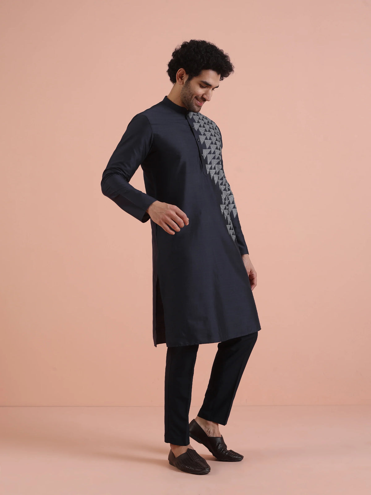 Kisah Men's Blue Long Kurta